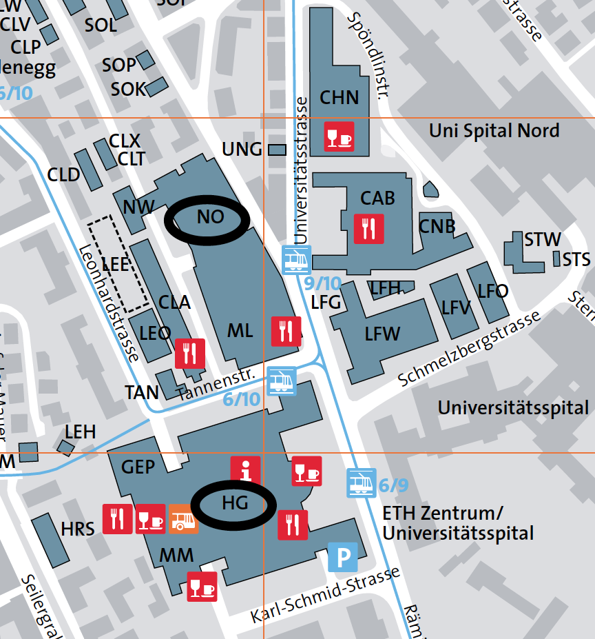 eth zrich zentrum map